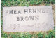  Rhea Vernon <I>Hennen</I> Brown