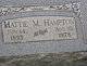  Hattie M. <I>Teer</I> Hampton