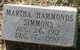  Martha Ann <I>Hammonds</I> Simmons