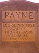  Louisa Ann <I>Mize</I> Payne
