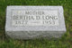  Bertha D <I>Clark</I> Long