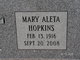  Mary Aleta <I>Wolford</I> Hopkins