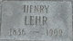  Georg Heinrich “Henry” Lehr