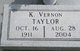 Rev Kenneth Vernon Taylor