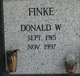  Donald W “Don” Finke