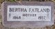  Bertha “Betsy” <I>Hauge</I> Fatland