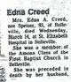  Edna Anna <I>Speiser</I> Creed
