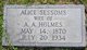  Alice Mozell <I>Sessoms</I> Holmes