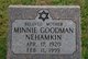  Minnie <I>Goodman</I> Nehamkin