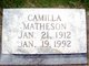  Camilla Elizabeth <I>Hamilton</I> Matheson