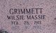  Wilsie G. <I>Massie</I> Grimmett