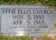  Effie <I>Ellis</I> Church