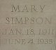  Mary Elizabeth Simpson