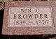 Benjamin Carroll Browder - Obituary