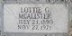  Lottie Lee <I>Gillespie</I> McAlister