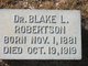 Dr Blake L. Robertson Photo