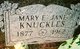  Mary Jane <I>Martin</I> Knuckles