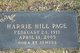  Aroline “Harrie” <I>Hill</I> Page