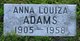  Anna Louiza <I>Maxfield</I> Adams
