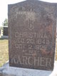  Christina <I>Aydt</I> Karcher