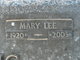  Mary Lee <I>Hedrick</I> Young