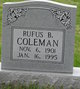 Rufe Brown “Rufus” Coleman