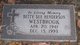  Betty Sue <I>Henderson</I> Westbrook
