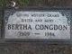  Bertha Nora <I>Braasch</I> Congdon