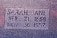  Sarah Jane <I>Nance</I> Hunt
