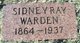  Sidney Ray Warden