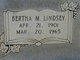  Bertha M <I>Moore</I> Lindsey