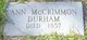  Ann <I>McCrimmon</I> Durham