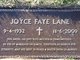  Joyce Faye <I>Byers</I> Lane