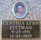  Cynthia Lynn “Cyndi” Pittman