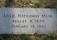  Lillie E. <I>Hathaway</I> Muir