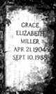  Grace Elizabeth <I>Clemons</I> Miller