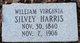  William Virginia “Jane” <I>Silvey</I> Harris