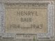SSGT Henry L Bair