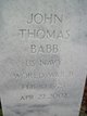  John Thomas “Johnnie” Babb