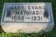  Mary J. “Mollie” <I>Evans</I> Mathias