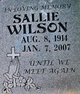  Sallie <I>Barton</I> Wilson