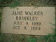  Jane <I>Walker</I> Brinkley