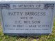  Martha Jane “Patty” <I>Burgess</I> Wilson