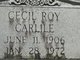  Cecil Roy Carlile