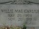  Willie Mae Carlile
