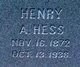  Henry Albert Hess