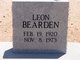   Leon <I> </I> Bearden