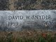  Wayne David Snyder