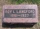  Alroy Lawrence “Roy” Langford