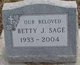  Betty Jane <I>Hill</I> Sage